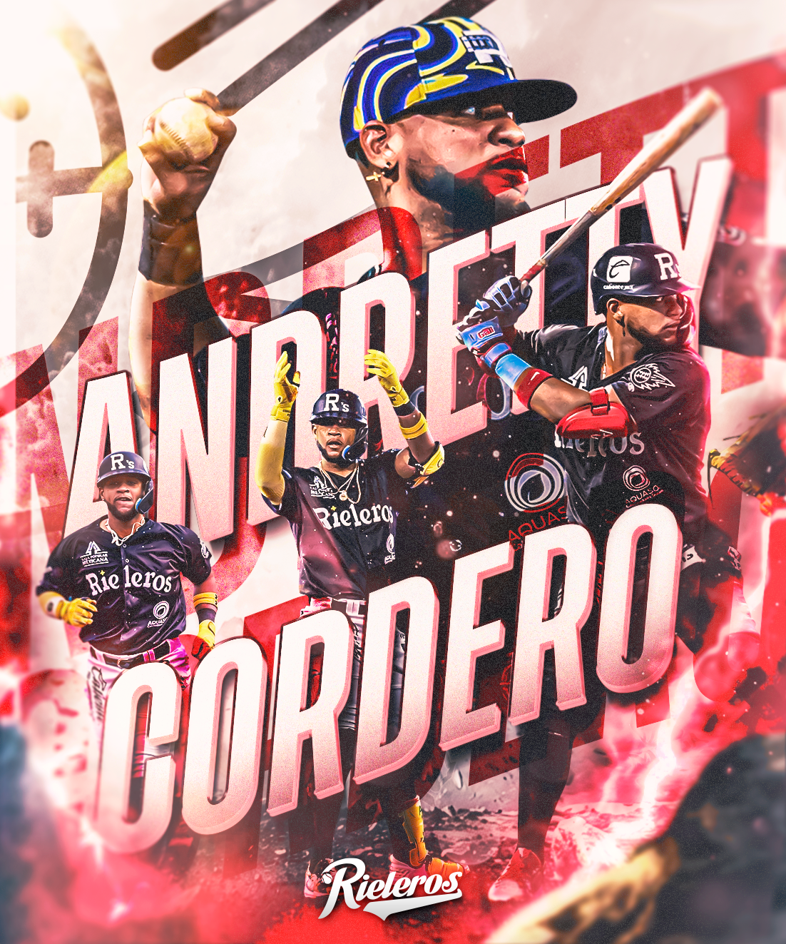 Regresa la figura ofensiva: Andretty Cordero de vuelta con Rieleros de Aguascalientes para la Temporada 2026 de la LMB