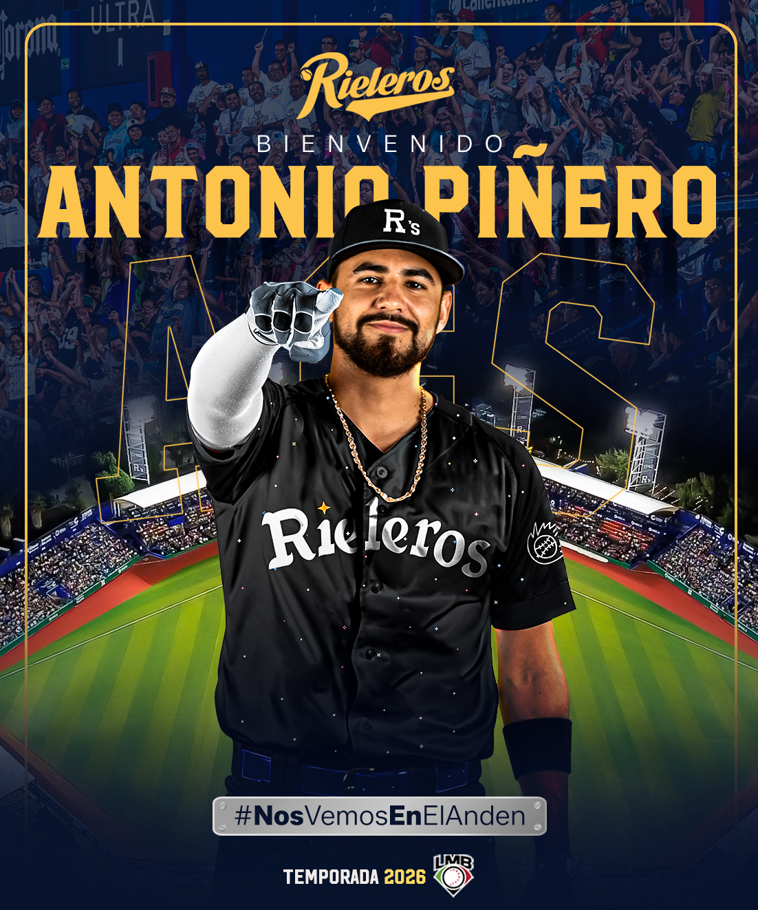 Antonio Piñero se incorpora a los Rieleros de Aguascalientes con un perfil internacional y versátil rumbo a la temporada 2026