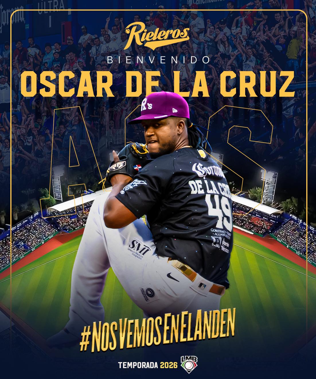 Óscar de la Cruz regresa a Rieleros para reforzar el pitcheo en 2026