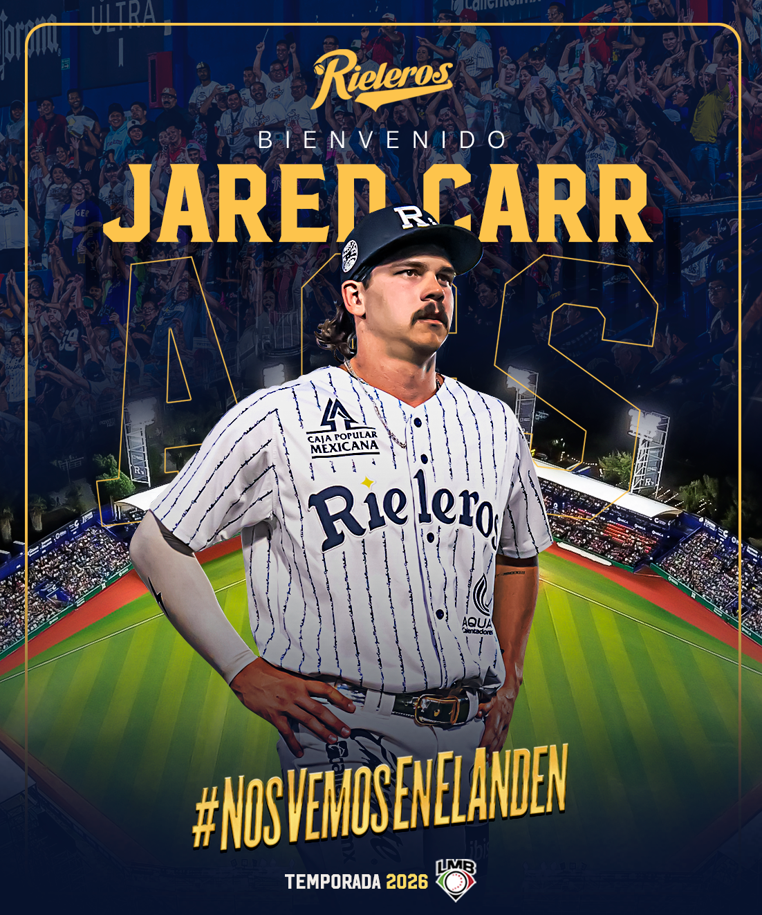 Poder comprobado: Jared Carr regresa a Rieleros de Aguascalientes con números que respaldan su impacto