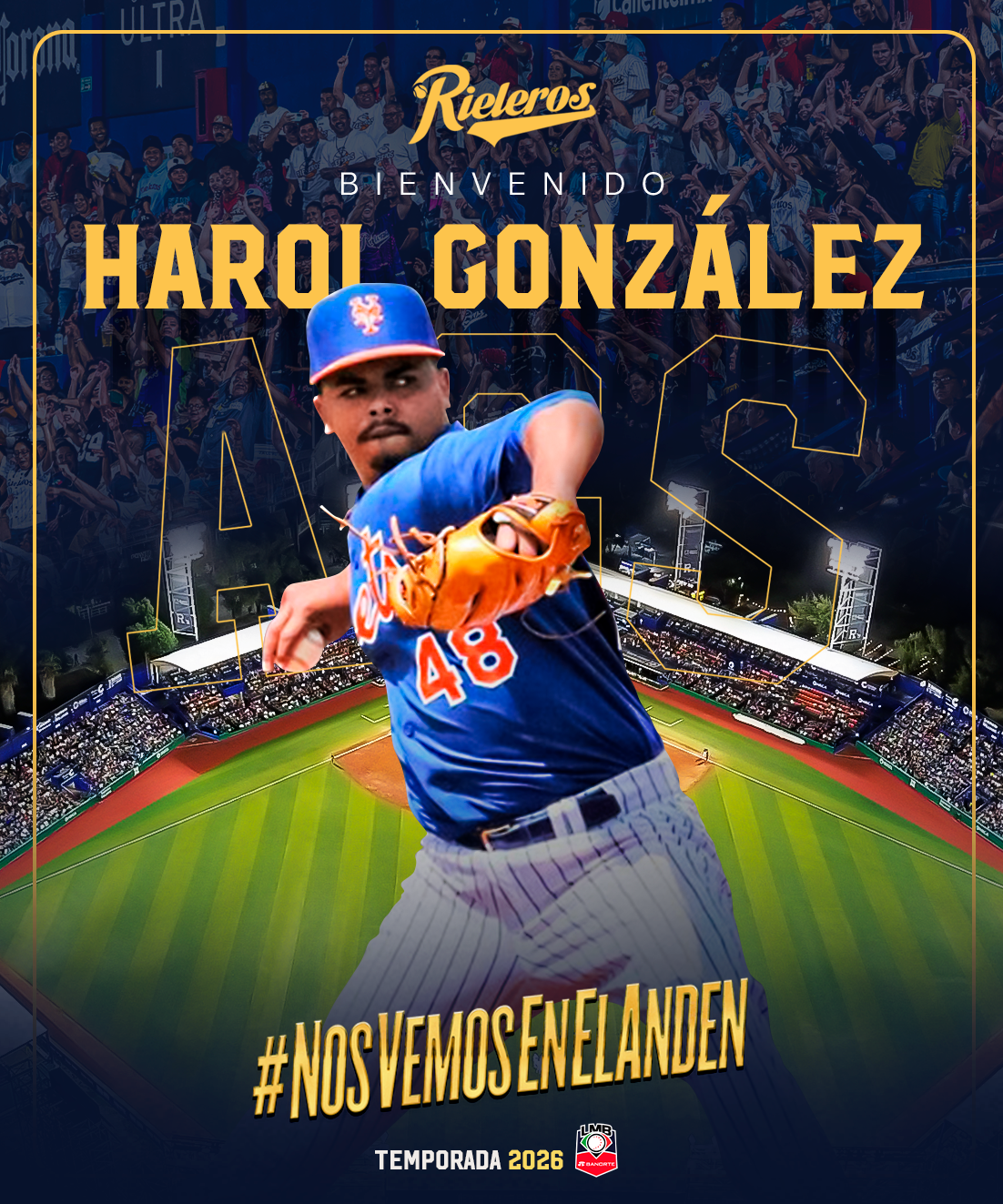 Harol González refuerza el pitcheo de Rieleros
