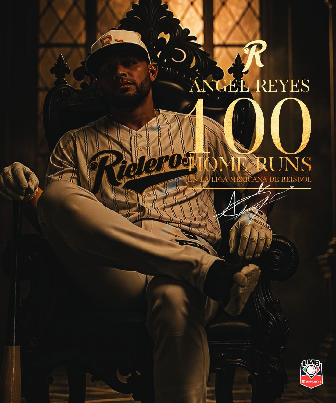Ángel Reyes conecta su home run 100 en LMB