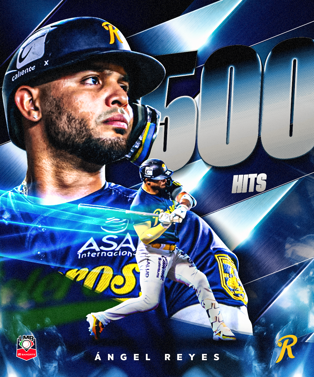 Ángel Reyes llega a 500 imparables en la LMB y sigue construyendo un legado con Rieleros