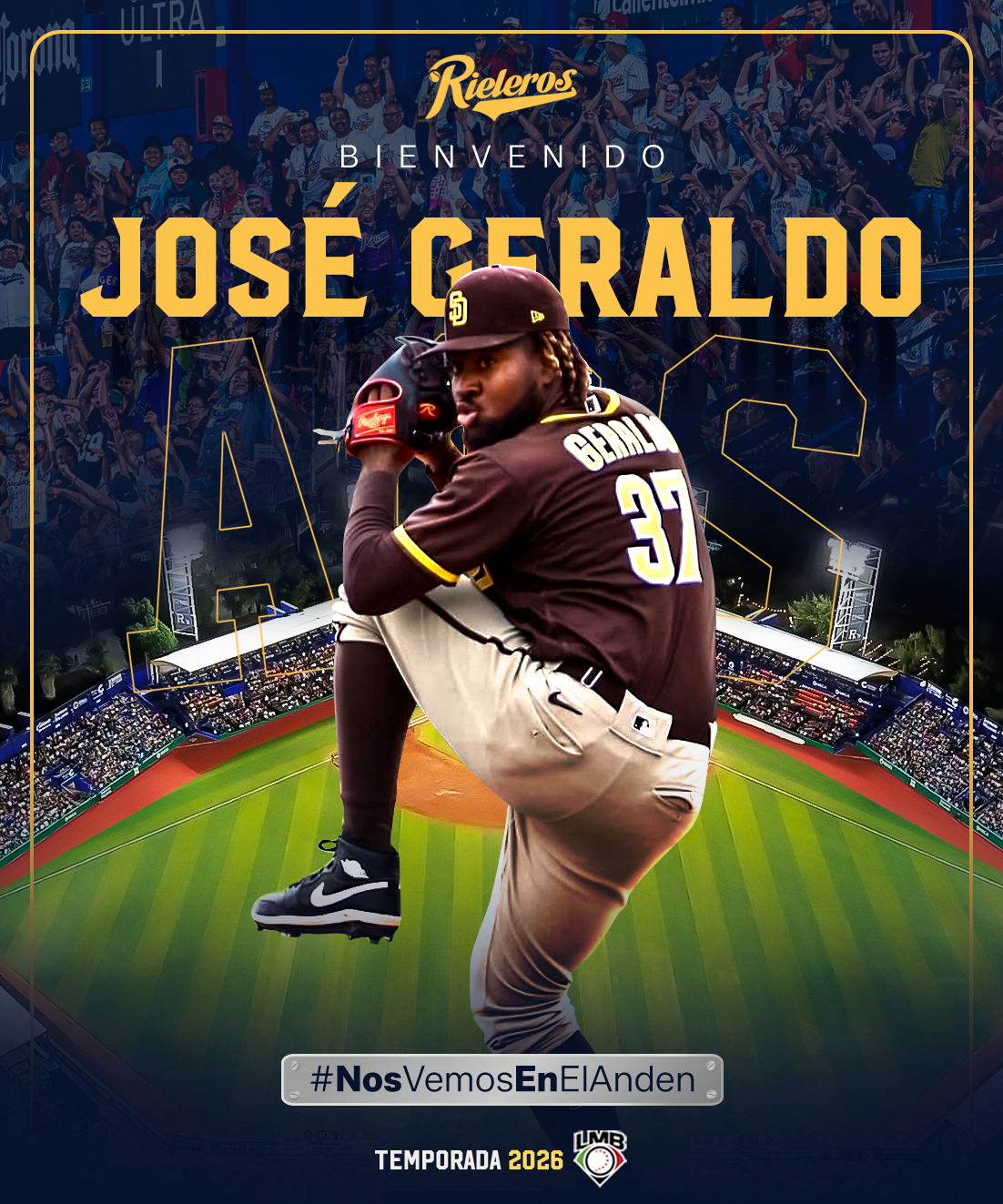 Rieleros refuerzan su bullpen con la llegada del dominicano José Geraldo