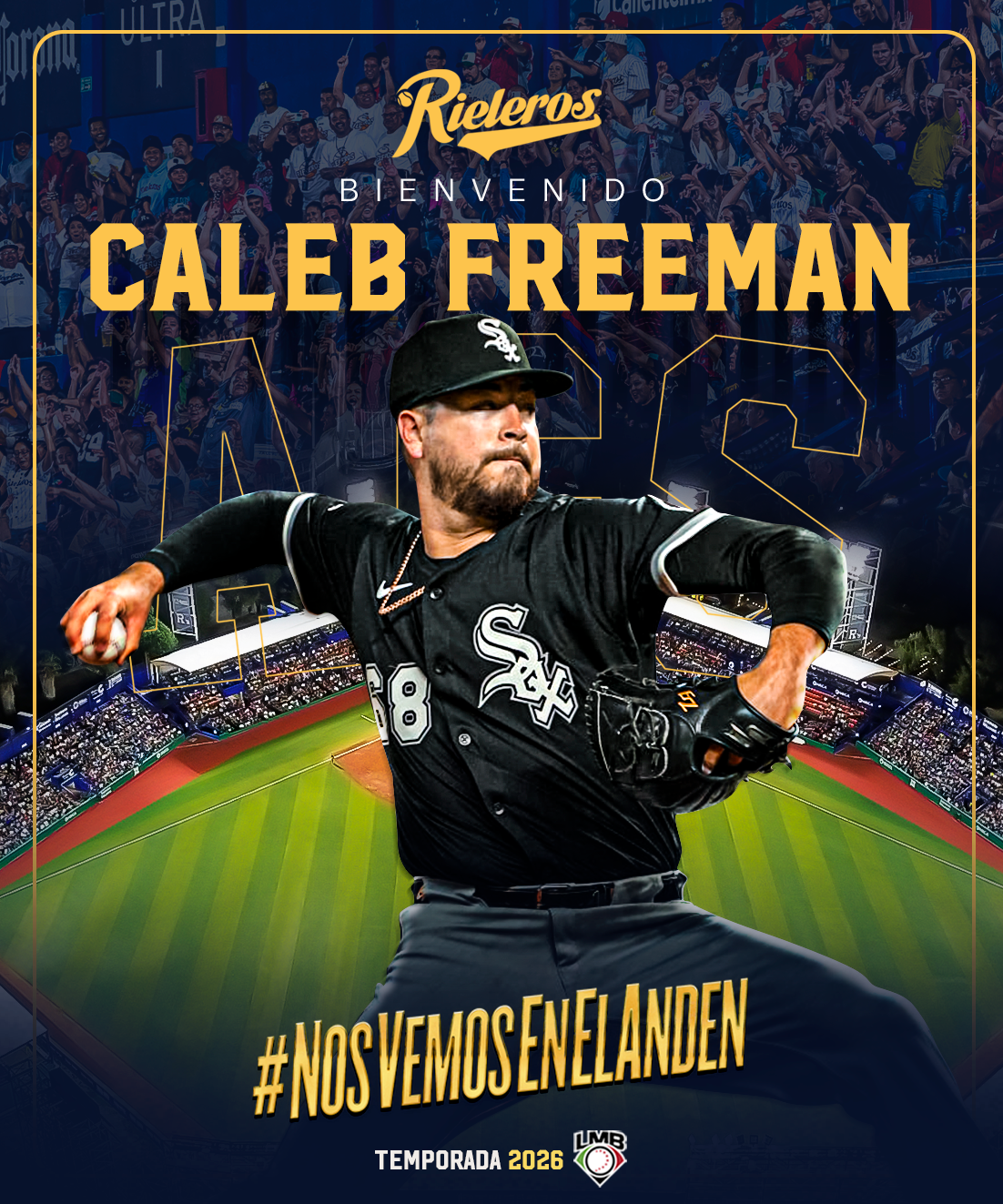 Rieleros de Aguascalientes fortalecen su bullpen con la incorporación del lanzador Caleb Freeman