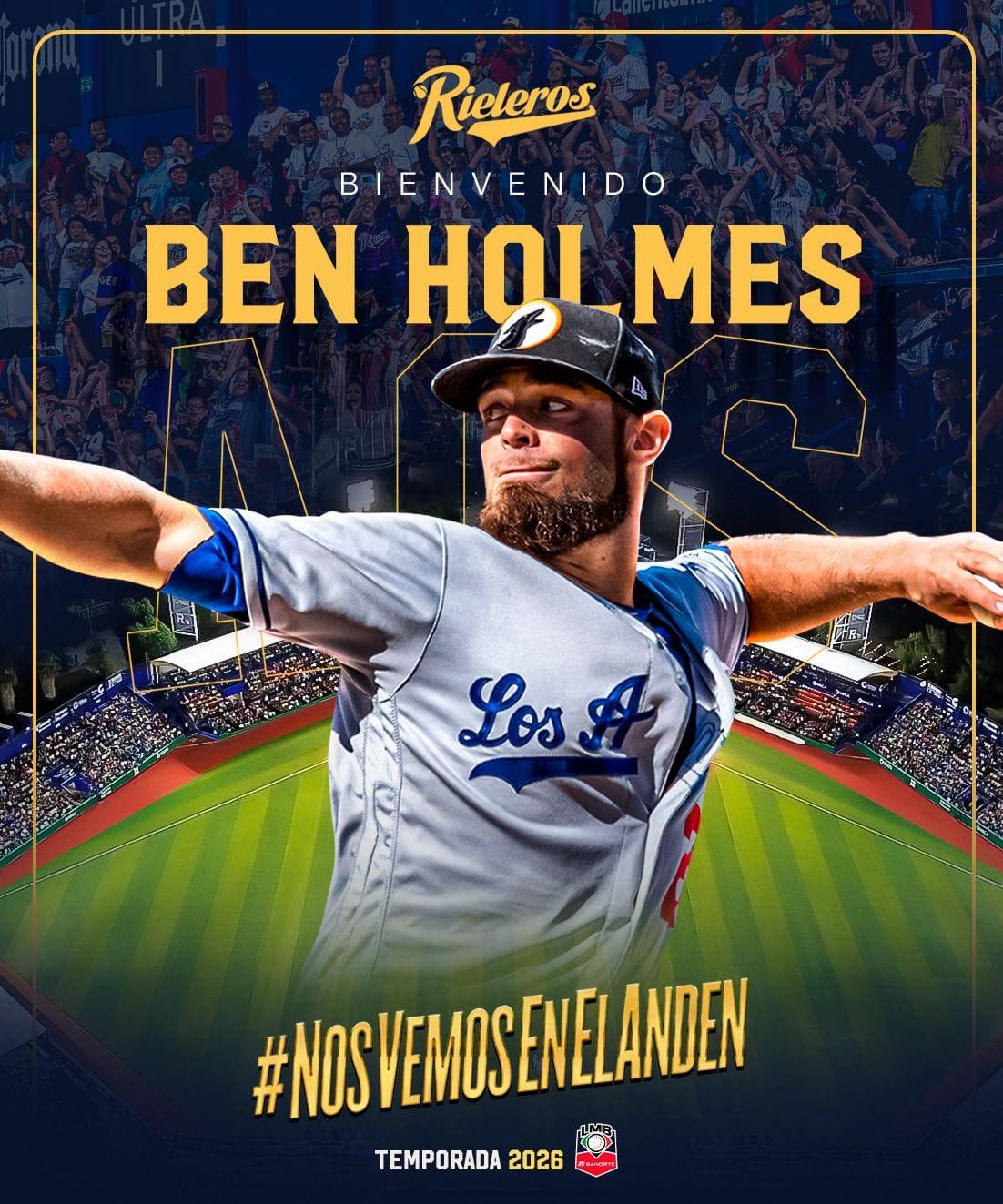Experiencia y brazo zurdo: Ben Holmes se une a Rieleros