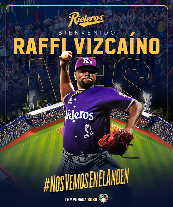 Continuidad en el pitcheo: Raffi Vizcaíno permanece con Rieleros